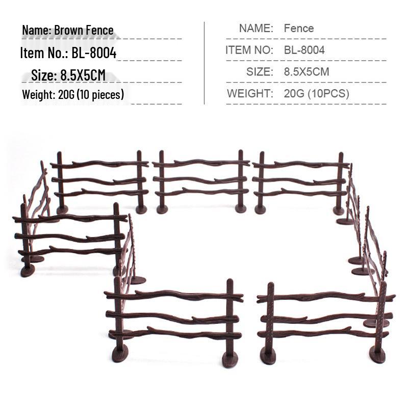 Cross-border Ranch Animal Farm Model Picket Fence Scene Decoration Ornaments