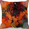 American Retro Linen Peach Leather Velvet Pillow Case Living Room Sofa Office Car Cushion