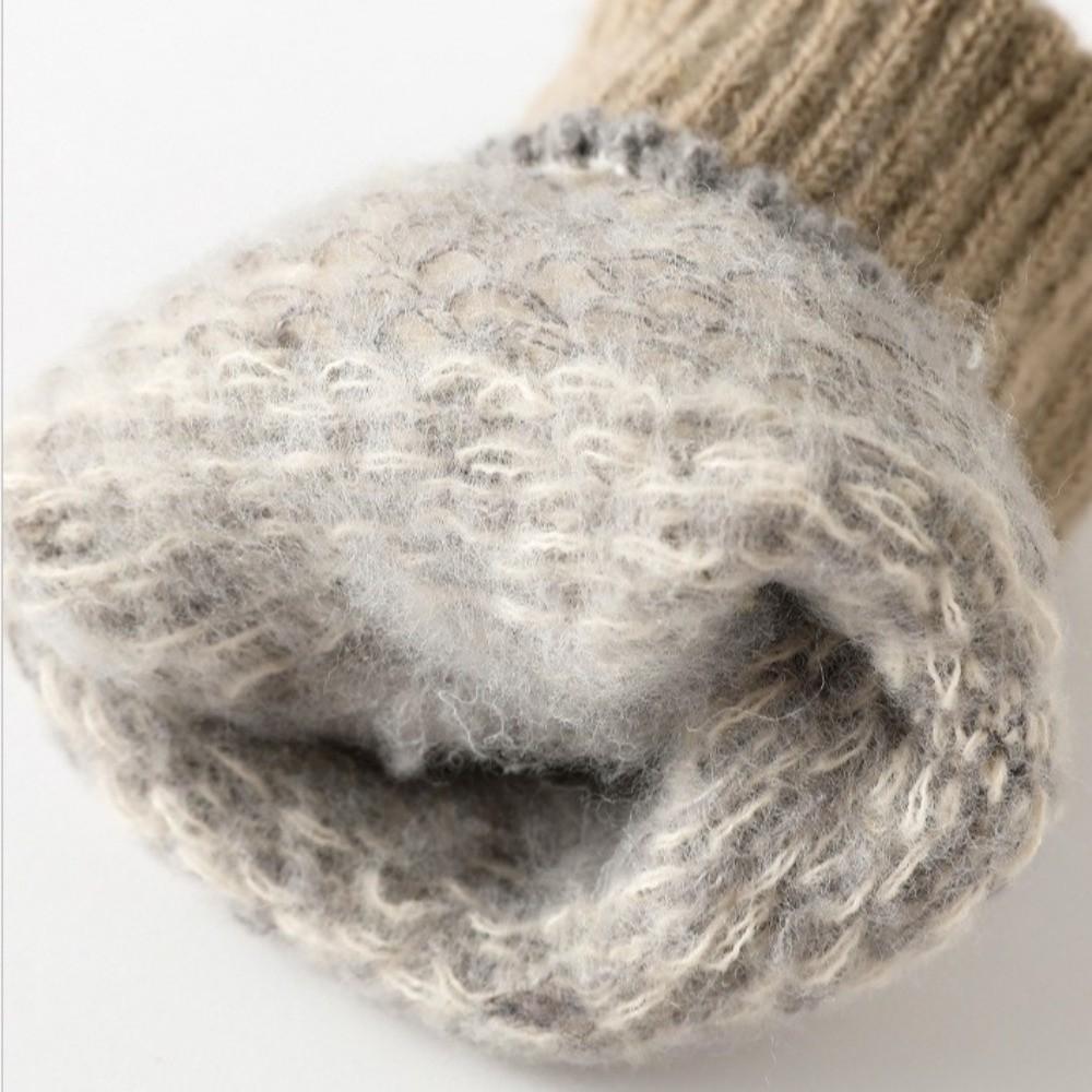 Thickened Winter Knitted Gloves Windproof Wool Gloves Fashion Touch Screen Gloves for Men Women
