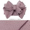 Fuuka Yukata Set with Separate One Size Fits Gardenia and Made in Wisteria X14H27B255 Women's Two-Piece Obi, All, White-Purple (Heko Obi, Japan,