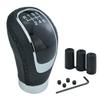 Arenbel 6 Speed Type R Gear Lever Handle PU Shifter Stick Knob Head Manual Automotive Universal Black