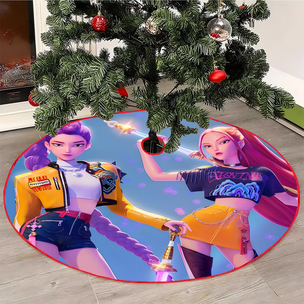 Christmas Tree Skirt Decoration For Home Xmas Tree Decorations Skirt Ornament Festive Holiday Party Decorations Indoor Outdoor