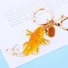 Goldfish Keychain Handmade Natural Resin Fish Pendant Keyring Bag Car Key Accessories Whimsical Office Decor
