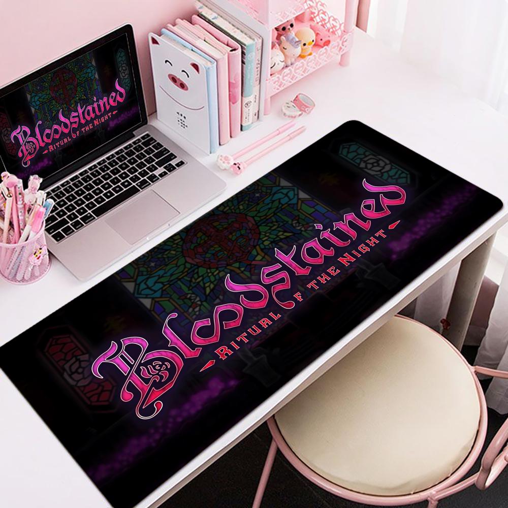 Bloodstained Ritual Of The Night Mouse Pad xCM Nonslip Gaming Mousepad Gamer ESports Mouse Mat Game Mechanical Keyboard XX