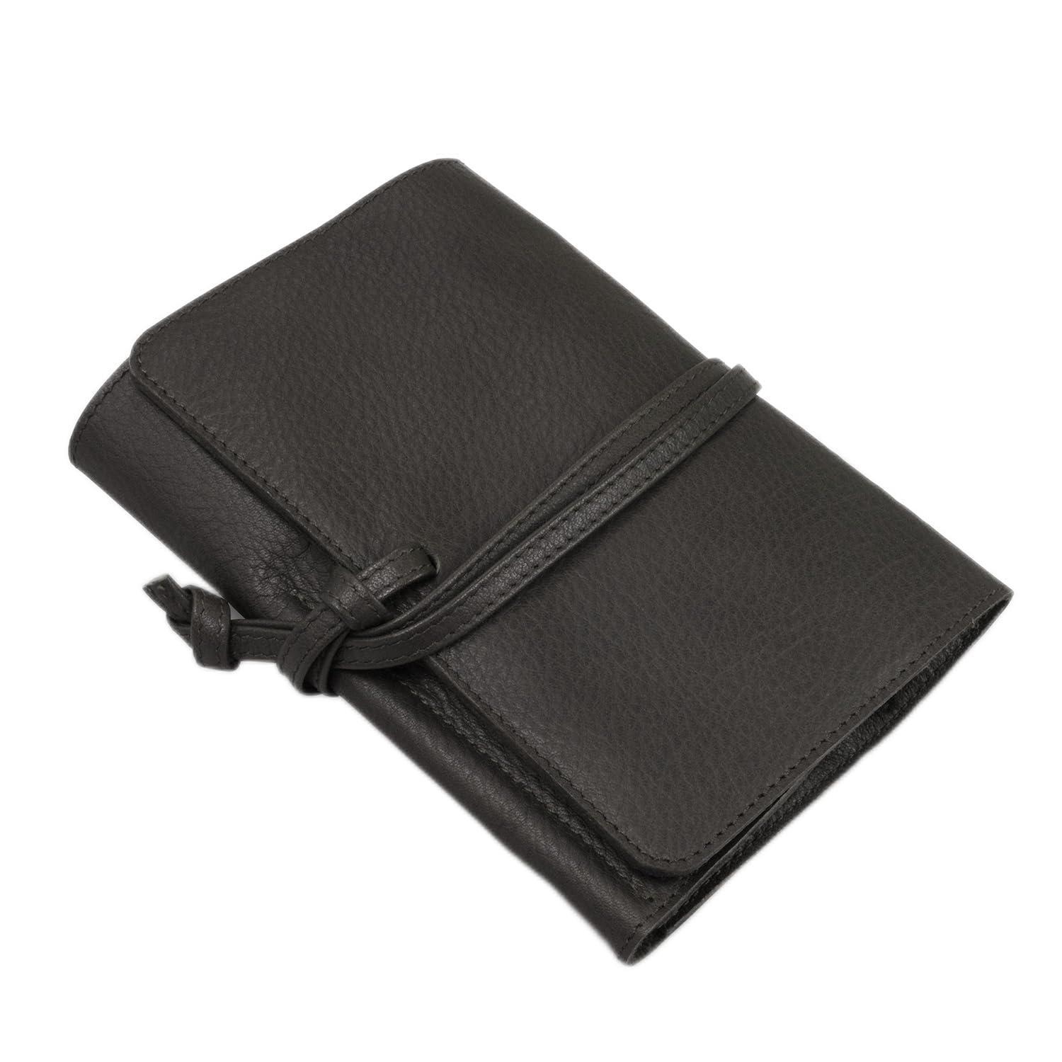 

Genuine Leather Pencil Case for 6 Fountain Pens by Innoshima Leather Workshop (Black) чорний