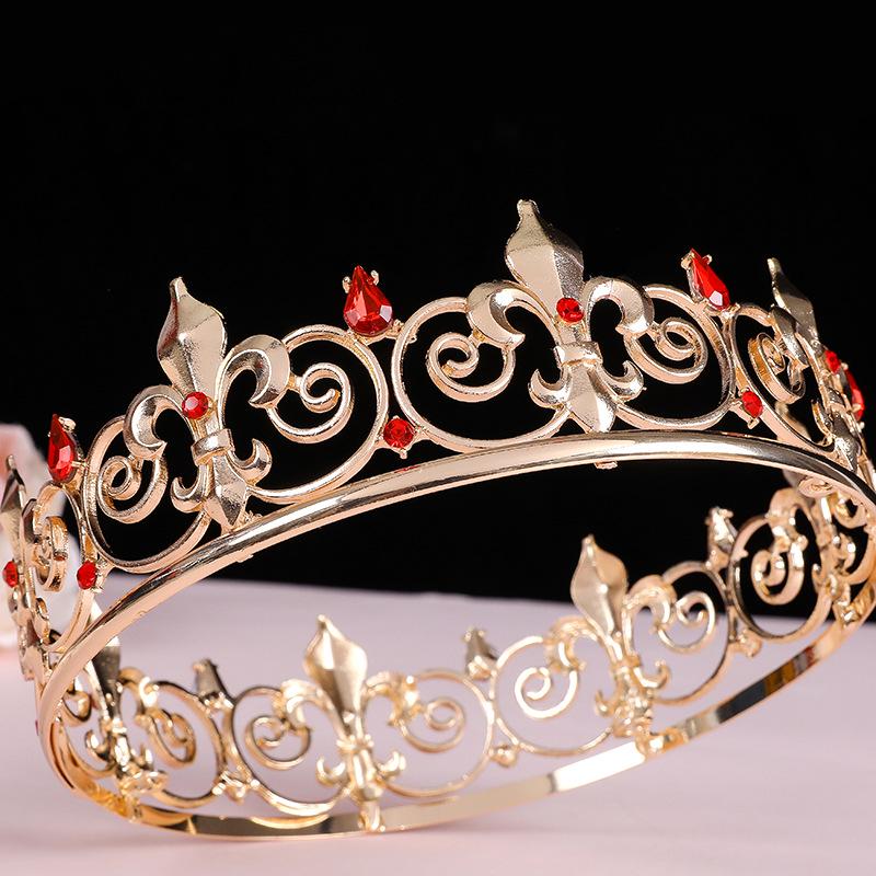 Rochie multicoloră pentru bărbați, coroană aurie - Accesoriu pentru ziua de naștere sau mireasă în stil european și american