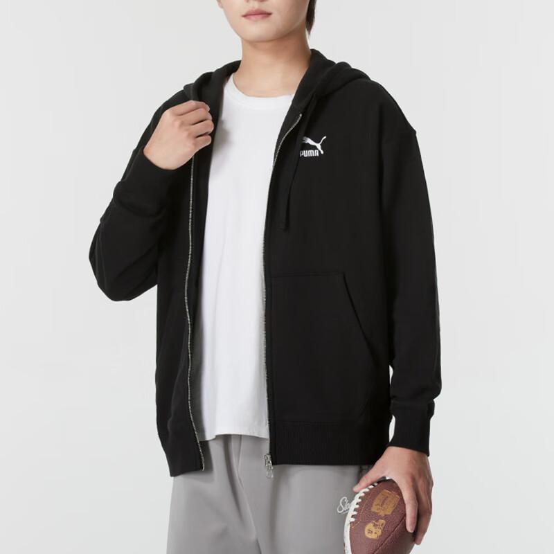 Puma Jachetă Confortabilă Casual Sport cu Fermoar Mânecă Lungă Jachete Unisex Negru 626106-01