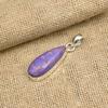 Purple Copper Turquoise Gemstone 925 Sterling Silver Handmade Pendant Jewelry Beauteous Gift For Her