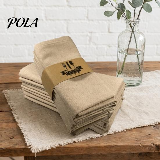 Solid Color Napkins Rustic Linen Napkin, 16 Inch Farmhouse Style Cloth Napkin Machine Washable for Dining Table Wedding Bridal Shower Baby No