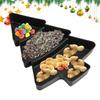 Christmas Tree Serving Tray 3 Compartments Decorative Dessert Plate Divided Dried Fruit Serving Plate For Nuts Candy Snack