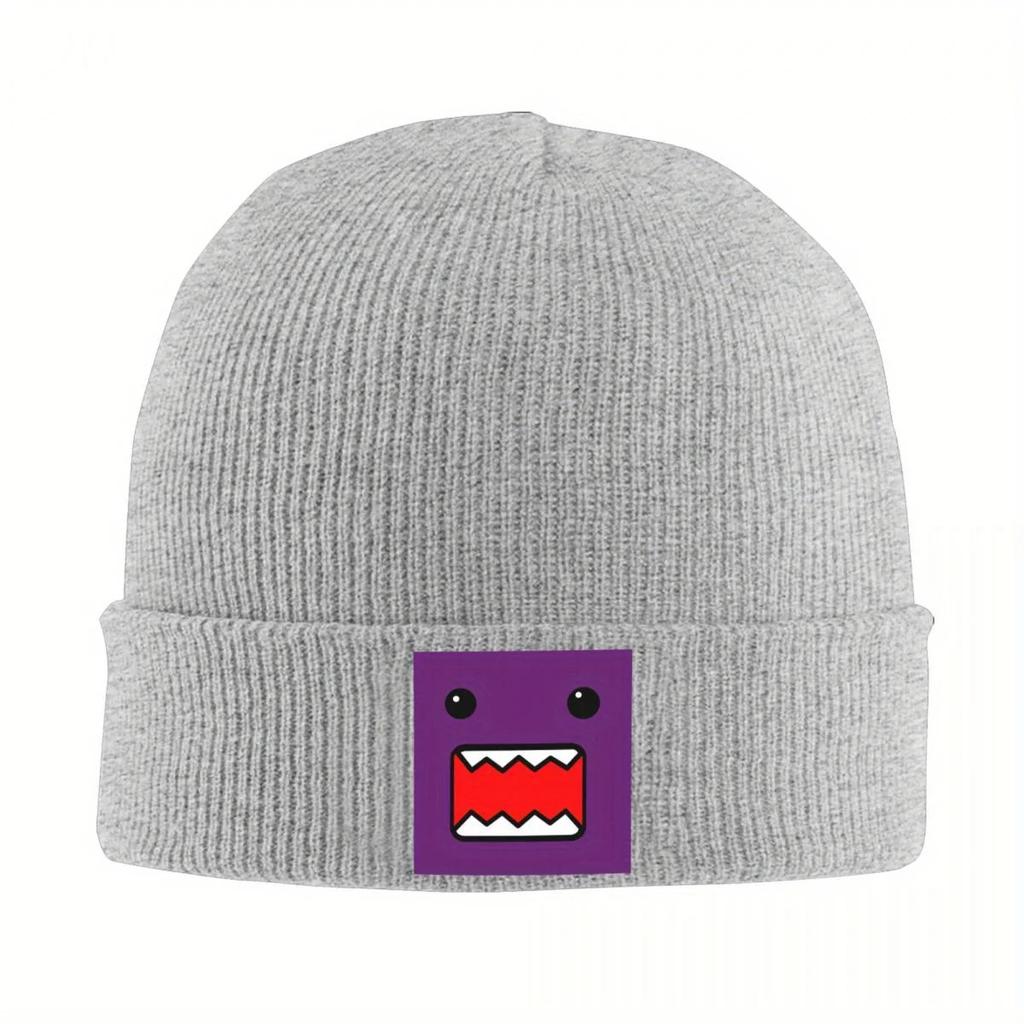 Neue Neue Domo Kun Puppe Mützen Lila Coole Kappen Erwachsene Unisex Hippie Mützen Beanie Hüte Frühling Individuelle Kopfbedeckung Mütze