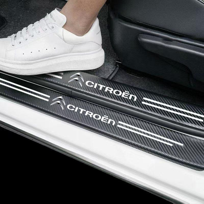 Car Door Sill Stickers Carbon Fiber Trunk Bumper Protective Sticker For Citroen C1 C2 C4 C5 C3 C4L C8 Berlingo Xsara Picasso Car