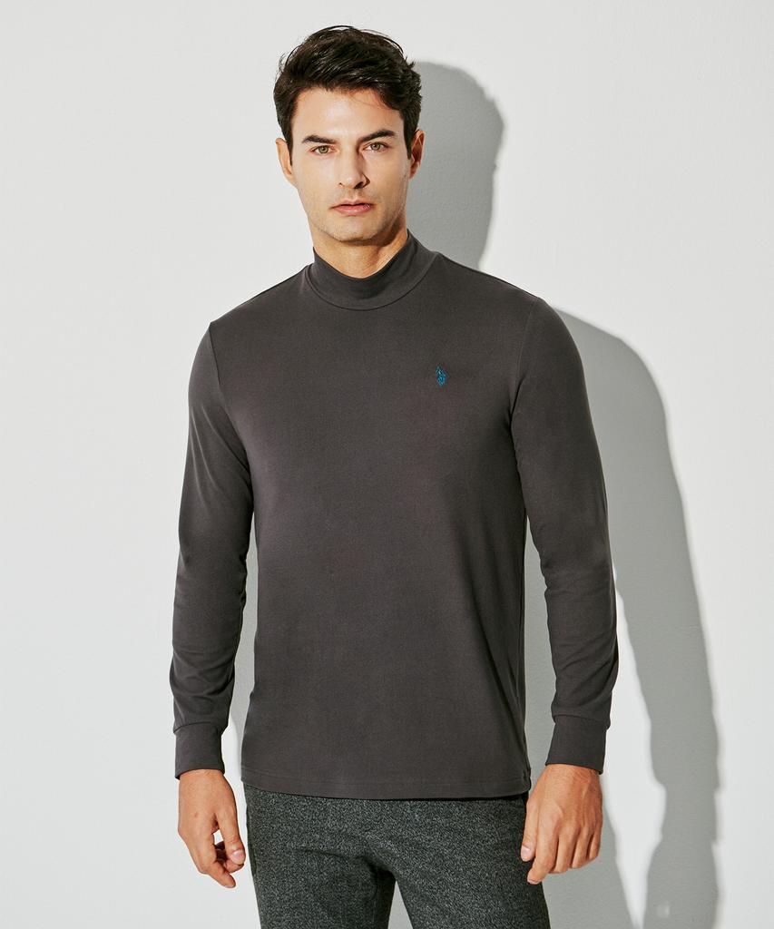 USPOLOASSN Long Sleeve Double Fleece C/Grey