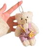 Cute Bear Plush Doll Pendant: Heart Backpack Charm for Girls