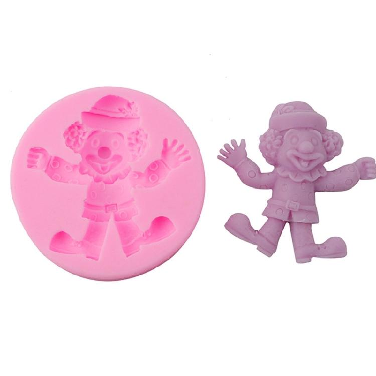 Funny Clown Shaped Silicone Mold Fondant Mould Baking DIY Supplies Nonstick