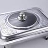 Paslanmaz Çelik Chafing Dish Büfe Isıtıcı Cam Kapaklı Çıkarılabilir Ayaklar Büfeler Oteller Açık Hava Barbekü Catering Hizmeti İçin Yemek Tabağı