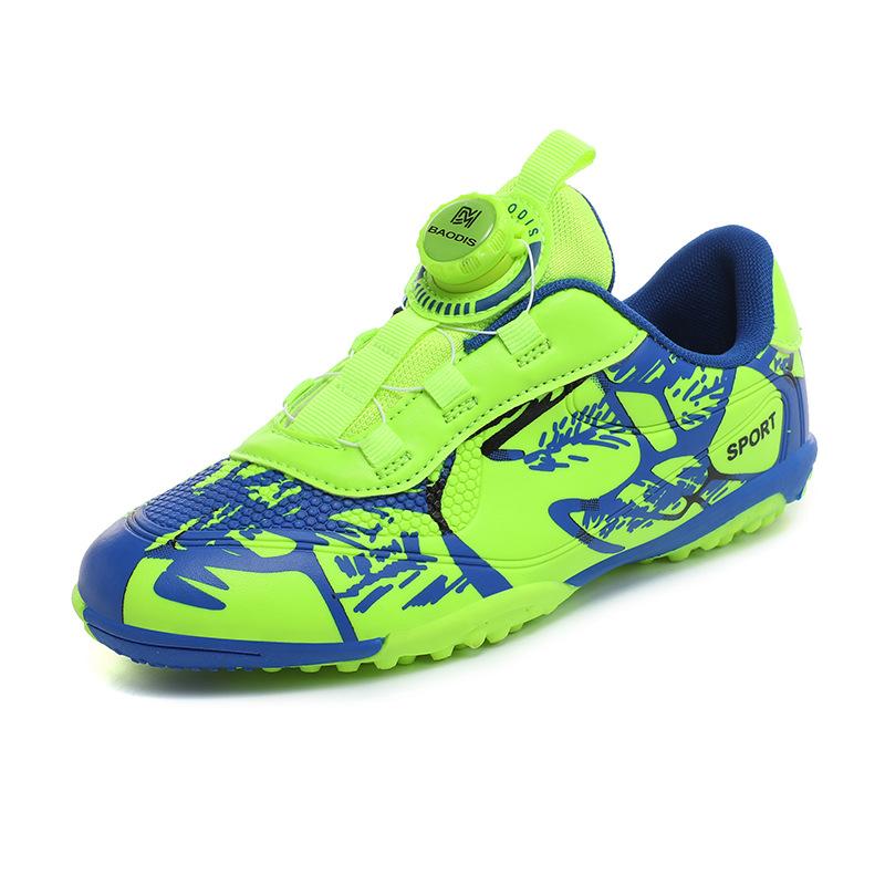

Children s football shoes, long nails, broken nails, training shoes, rotating buckle, lace-free, non-slip and wear-resistant, for campus football lawn 39