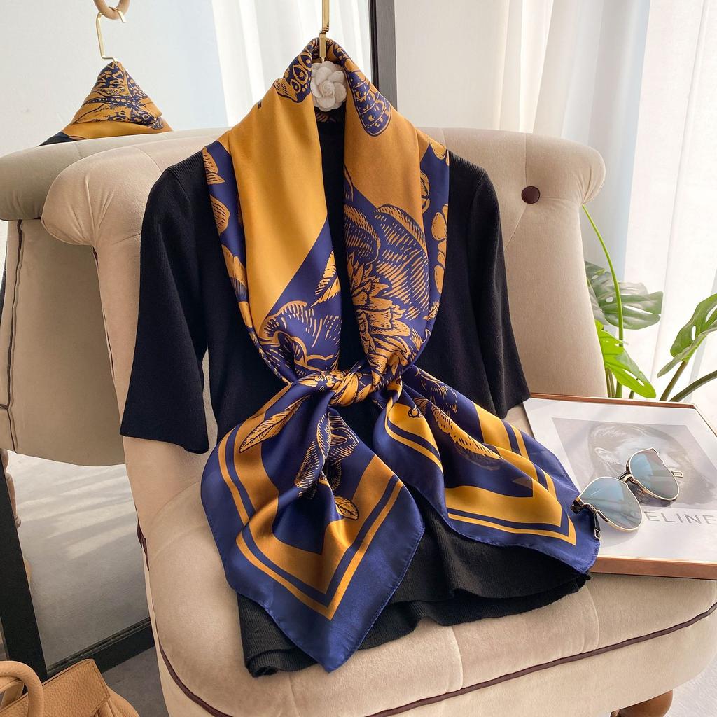 Hochwertige, luxuriöse Seidenschals, Stirnband, Schals, Halstuch für Damen, Ketten-Seidenschal, dekorativer Schal für Damen