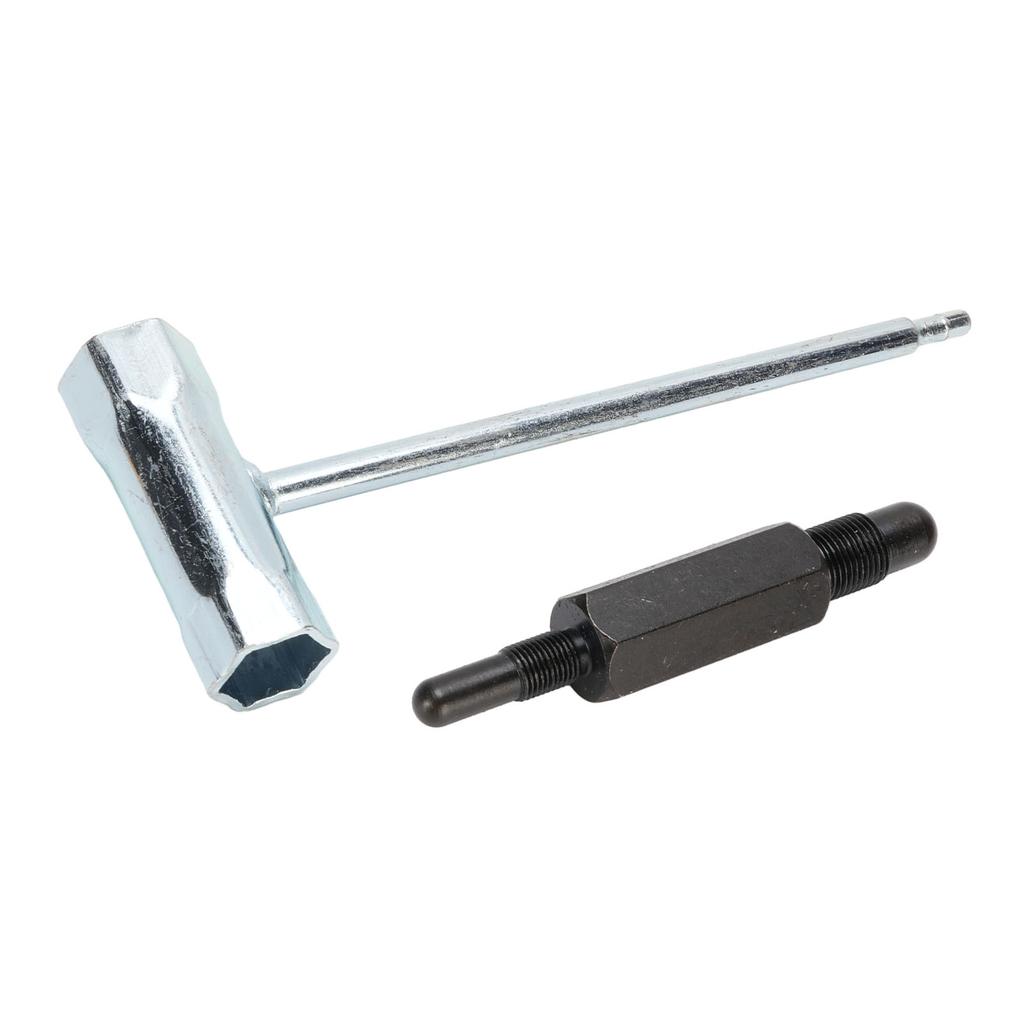 Chainsaw Wrench Steel Chainsaw Spanner with Piston Stop Tool Flywheel Clutch Disassembly Tool for