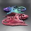 3D Printed Flying Dragon Figurine Movable Joints Winged Dragon Figure Articulated Dragon Model Fidget Toy Desktop Decoration Ornament
