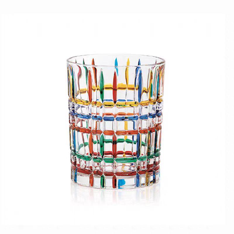 Regenbogen-Schimmer Handbemalte Glas Tasse - Bling Design für den Sommer