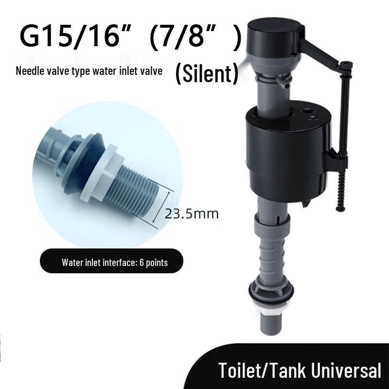 Adjustable Black Toilet Inlet Fill Valve