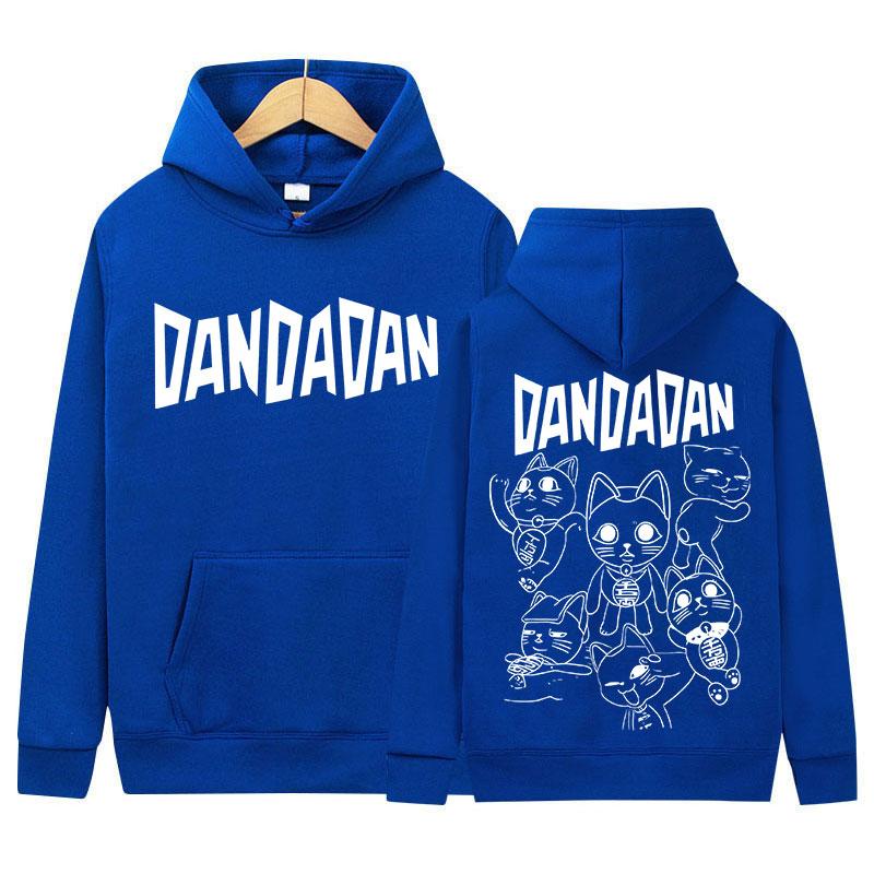 Japanese Anime Dandadan Okarun Dan Da Dan Graphic Hoody Funny Cat Style Men Women Fleece Sweatshirt