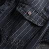 Camicia a maniche lunghe da uomo autunno e inverno, spessa, retrò britannica, a righe, marea lunga