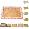 Pet Cooling Mat Summer Cooling Dog Bed Mat Washable Cooling Rattan Mat with Raised Edge Non-slip Bottom for Cats And Dogs