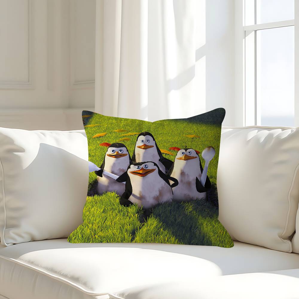 Cute P-Penguins Of M-Madagascar Pillowcases Home Bedding Decorative Pillow Cover Wedding Super Soft Pillow Case 16x16Inch