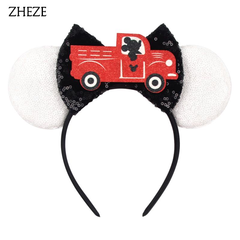 Disney Glänzendes Schloss Mausohren Stirnband Jungen Mädchen Festival Party Cosplay Haarband Frauen DIY Haarschmuck Cartoon Geschenk