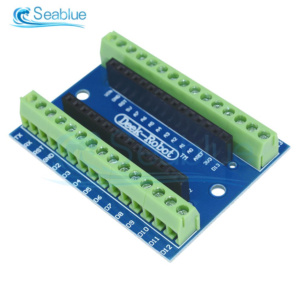 1 szt. NANO V3.0 3.0 Kontroler Adapter Terminalowy Płyta Rozszerzająca NANO IO Shield Prosta Płytka Rozszerzająca Dla Arduino AVR ATMEGA328P