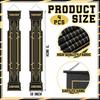 4 Pcs Roaring 20s Party Decorations Black and Gold Column Door Porch Banner 1920s Hanging Banner Speakeasy Awards Wedding Decorations Supplies