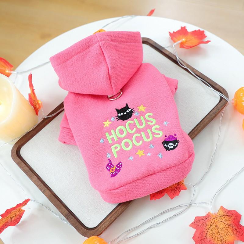 Pet Costume Hooded Fleece Sweatshirt Dogs Cats Halloween Winter Outfit
