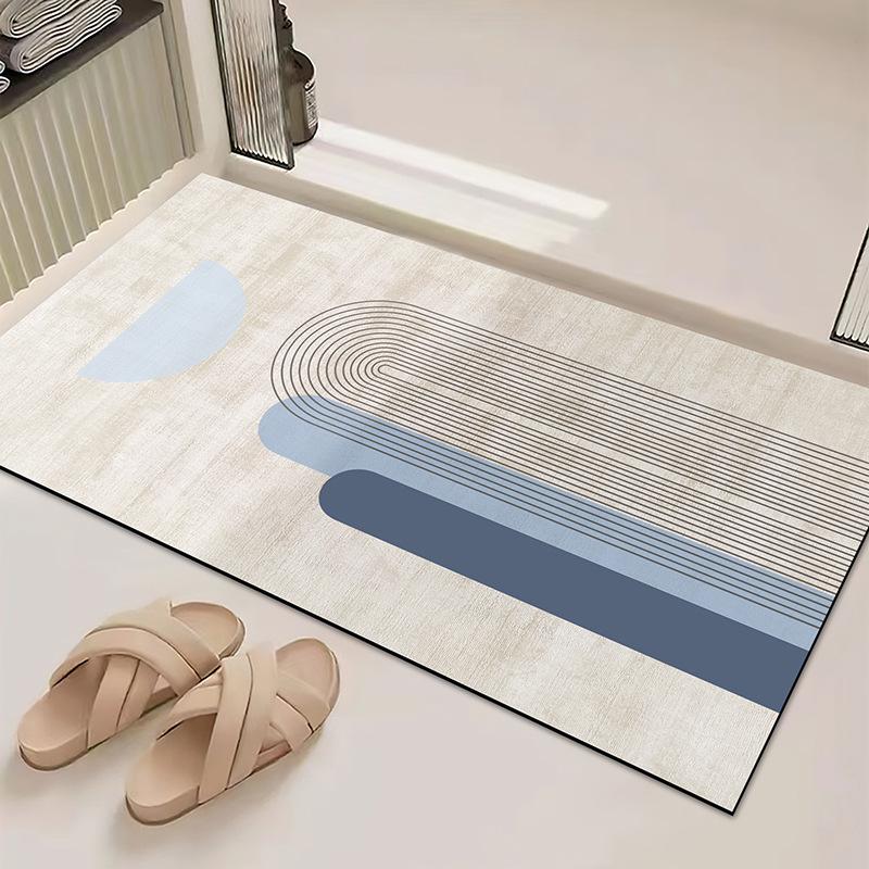 Minimally Modern Bathroom Floor Mat Absorbent Anti Slip Bathroom Door Diatomaceous Earth Quick Drying Shower Floor Mat