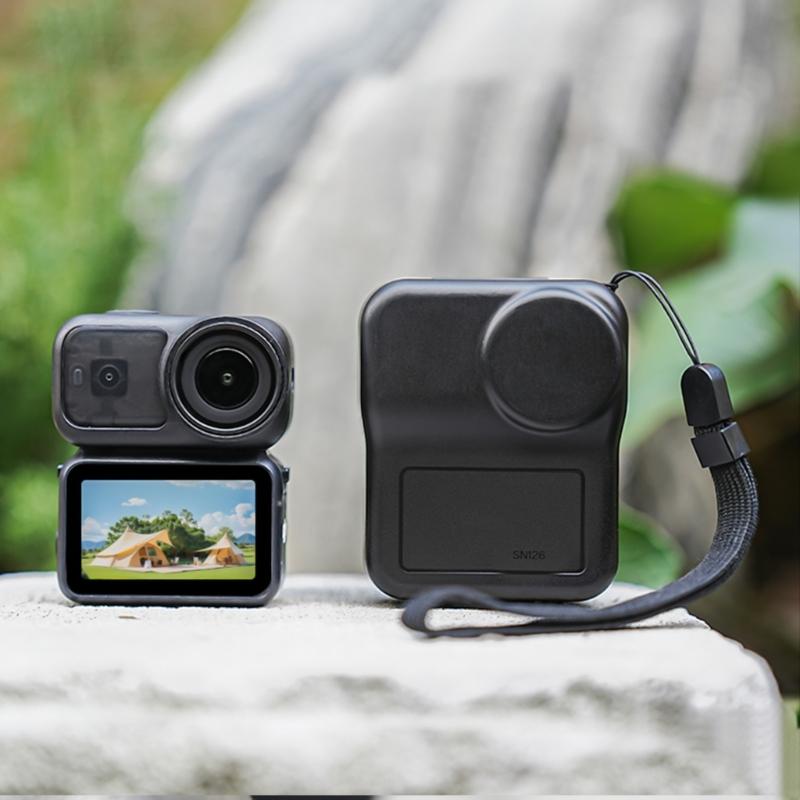 Shockproof Water Resistant EVA Protective Case for Thumb Action Cameras Secure Lock and Adjustable Straps