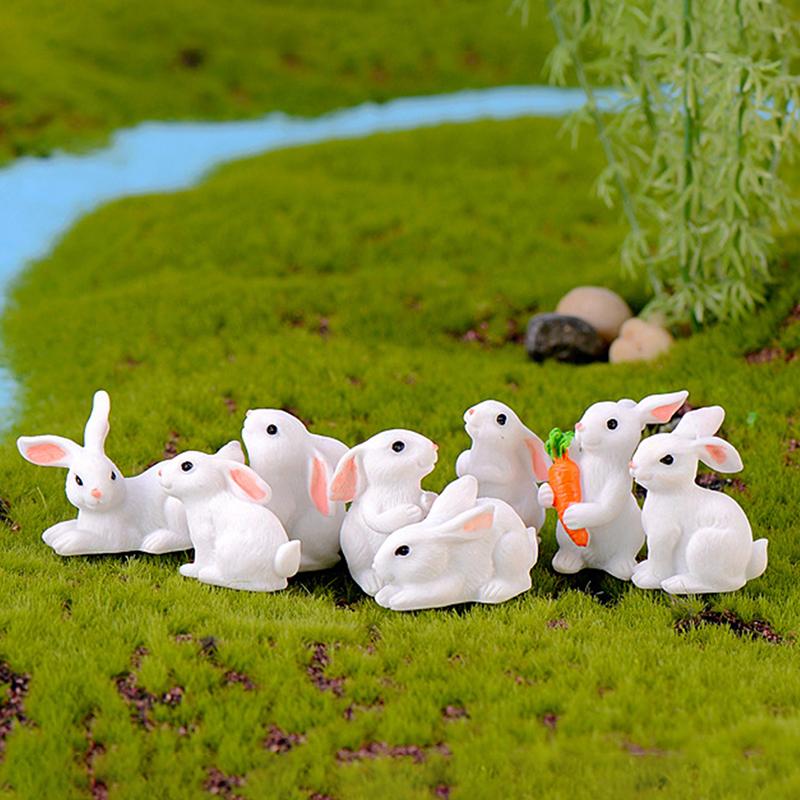 

Мультфильм Озорной Кролик Микро Пейзаж Смола Ремесла Diy Садоводство Аксессуары