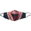 Unisex 3D Smile Print Face Mask With Pocket Funny Mouth Scarf For Adult Women Outdoor Party Cosplay Protective Face Cover