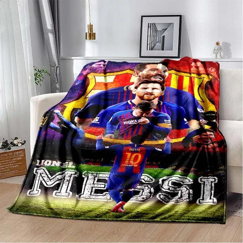Football Superstar L-Leo-Messi-i Flannel Adult and Children's Blanket Sofa Bed Decoration Blanket Portable Blanket Gift