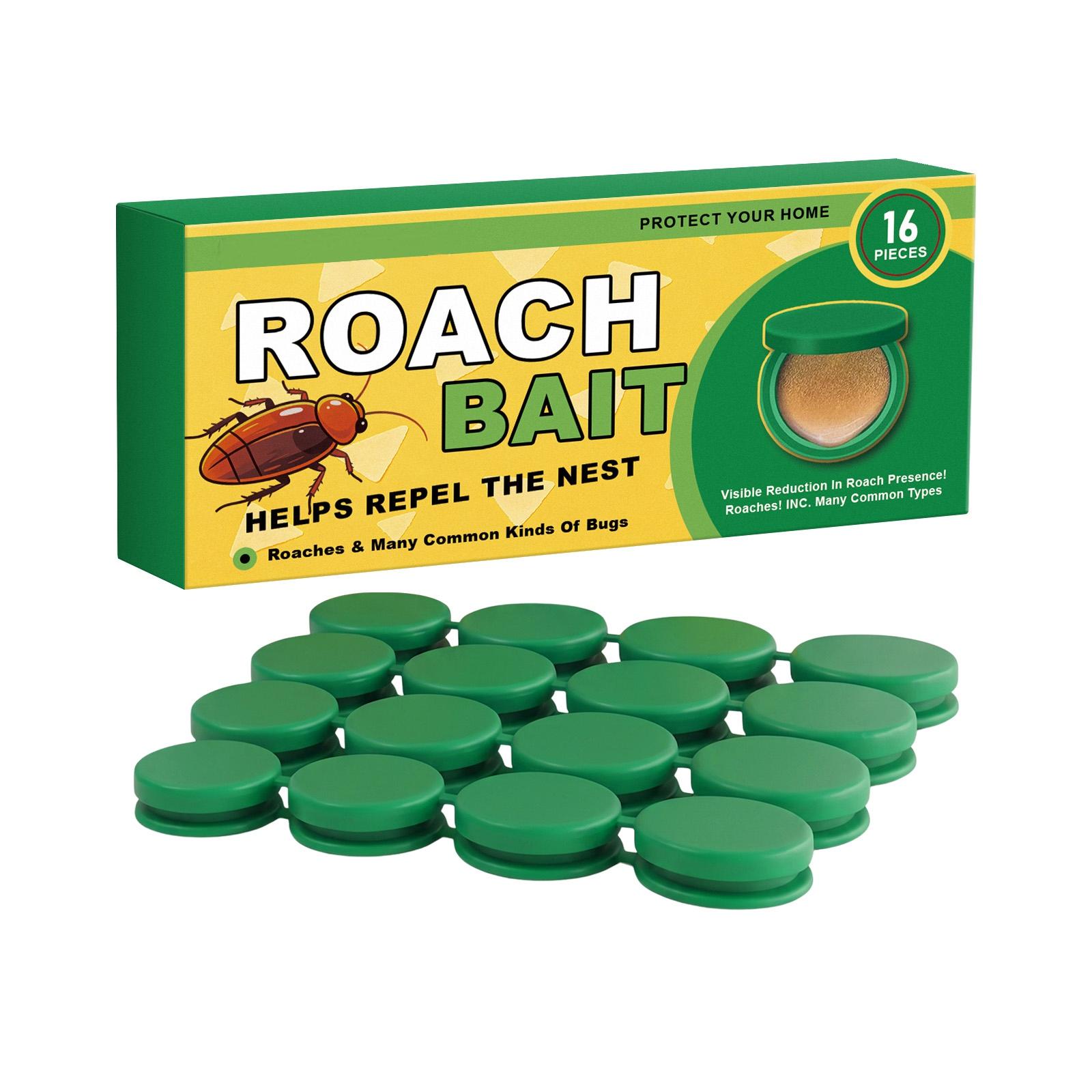 

Cockroach Bait Station Non Toxic Safe Design for Indoor Use Reusable and Discreet Pest Control Device One Size зелений