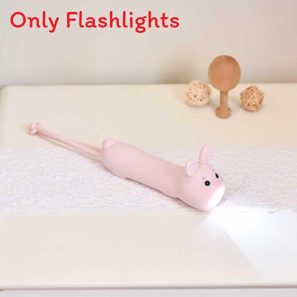 Animal Silicone Flashlight Night Light For Kids Portable Rechargeable Led Child Toy
