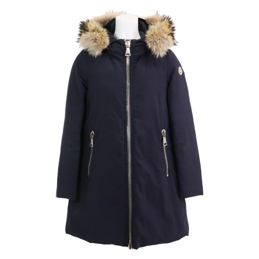 Moncler DIMITRA Fur-trimmed Down Jacket Coat 00 NavyUsed