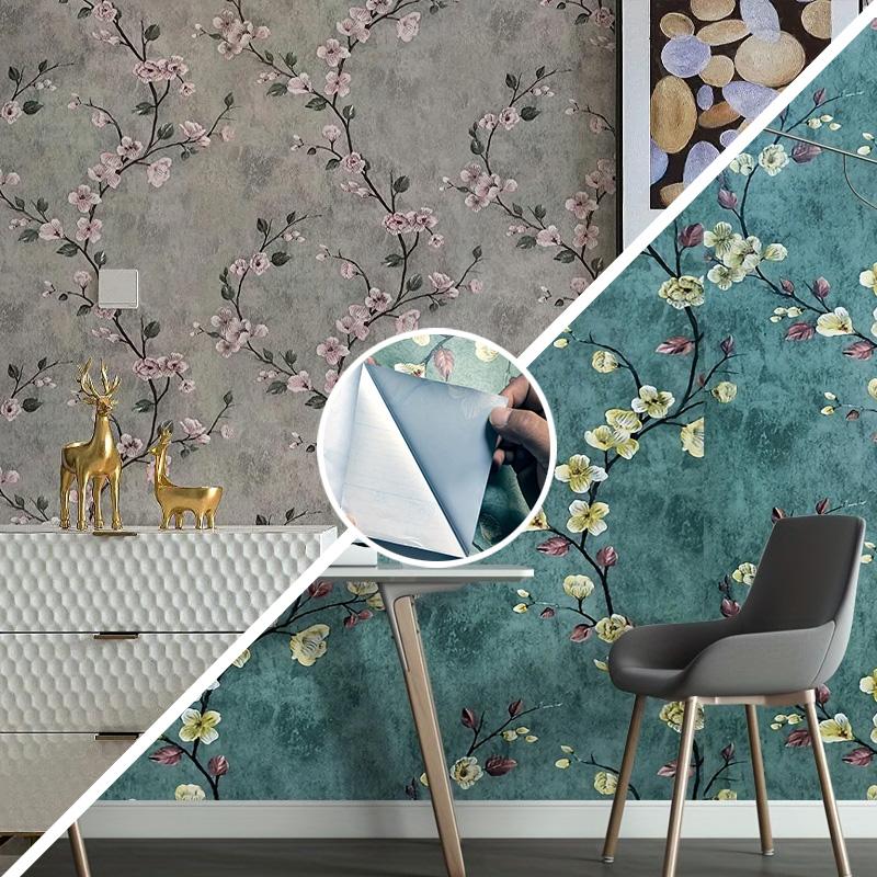 3M/5M/10M Vinylová fólie Samolepicí Květinová tapeta Odnímatelné PVC Vintage 3D tištěné