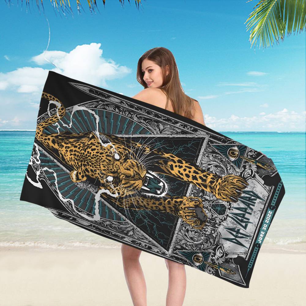D-Def L-LeppardS Band Anime Beach Swimming Towel Soft Absorbent Washcloth Children's Gifts for Kids Travel Camping Gym