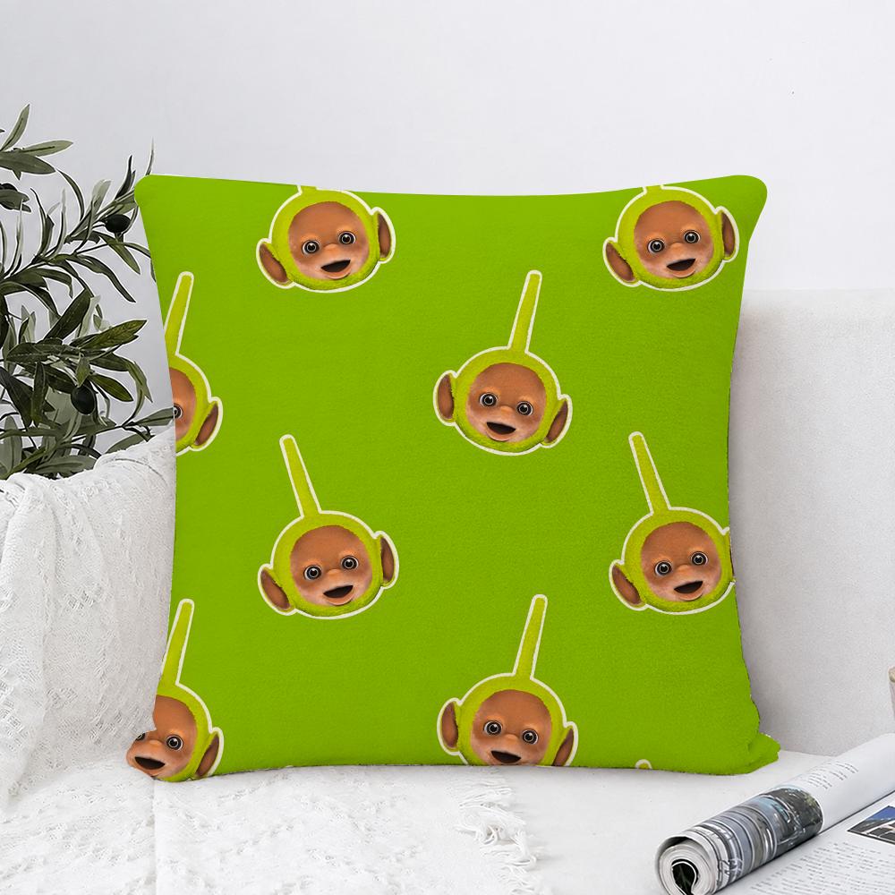 Childrens TTeletubbys Cushion Cover Plush Fabric Soft Double Sided Print Sofa Cushion Cover Throw Pillow Covers