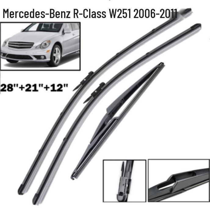 Viskerblader for Mercedes R-klasse W251 (2006-2011) - Foran og bak 28''+21''+12''