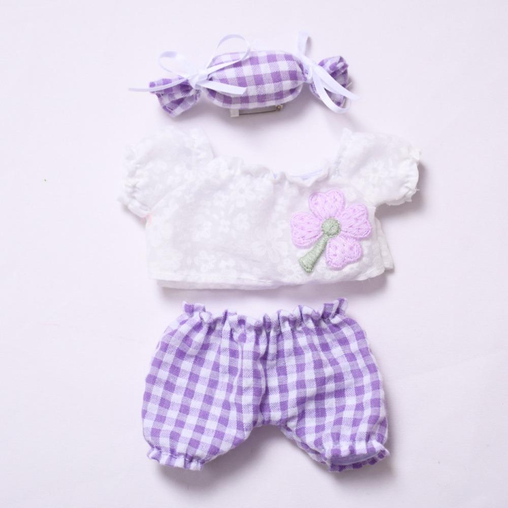 

Candy Skirt Labubu Doll s Cloth Set Flower 17cm Plush Dolls Clothes Children Gift Style 2