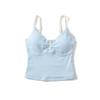 Korean Spicy Girl Striped Camisole: Spring/Summer Slimming Sleeveless Top with Chest Pads in Cotton