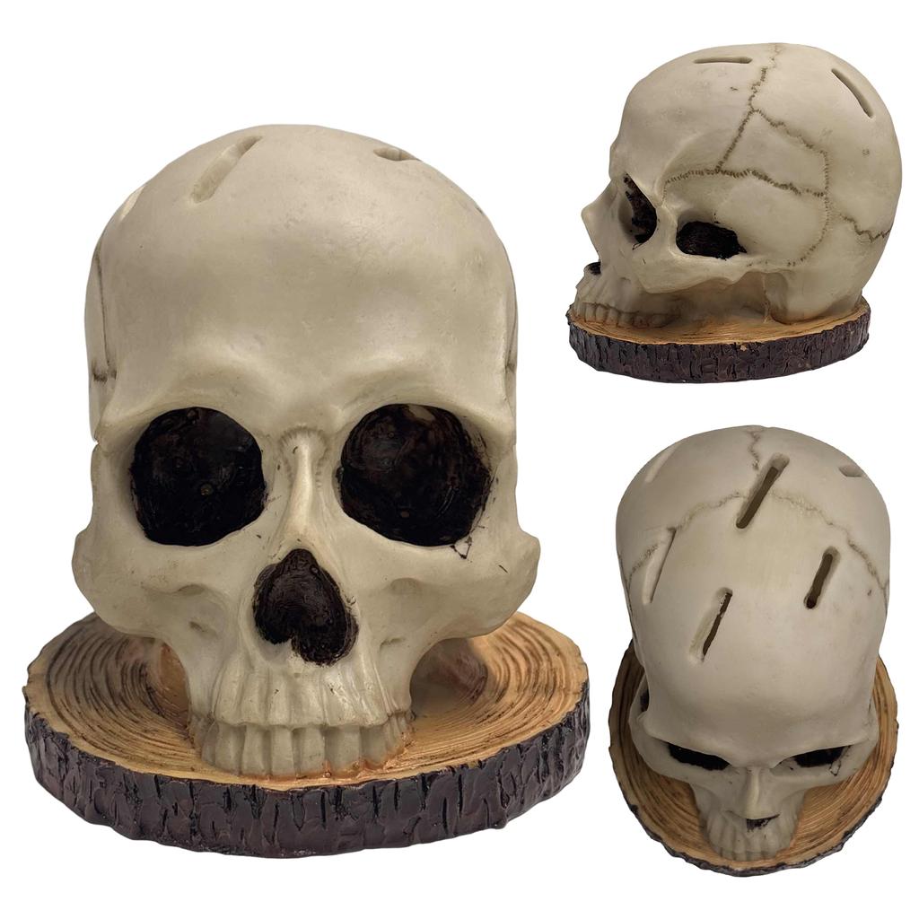 Skull Knife Holder Creative Horror Head Knife Rack Horror Skull Knife Rack Halloween Party Decoration