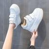 Fashion 10CM Cow Genuine Leather Autumn Platform Wedge Skate Heels Comfy Casual Shoes High Brand Chunky Sneaker Hook Women Vulcanized